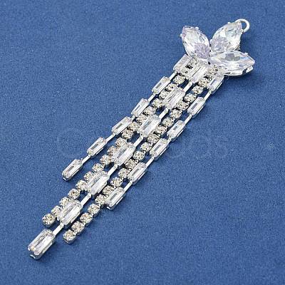 Brass Rhinestone Pendants KK-I715-13S-01-1