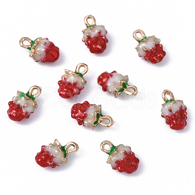 10Pcs Golden Plated Alloy Enamel Charms ENAM-YW0005-93-1