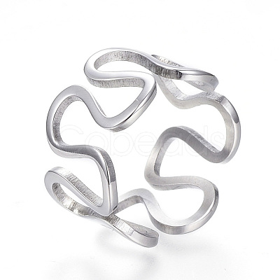 Tarnish Resistant 304 Stainless Steel Wide Band Rings RJEW-G081-29P-19mm-1
