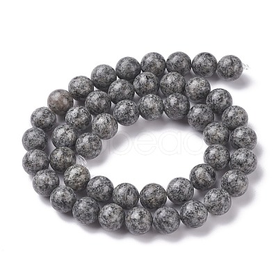 Natural Sesame Jasper/Kiwi Jasper Beads Strands G-F351-8mm-1