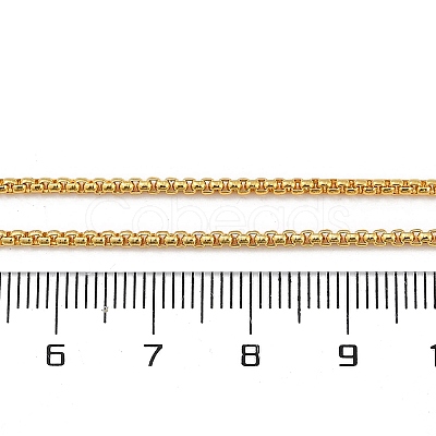 1.5mm Rack Plating Brass Box Chain Necklaces for Women Men MAK-L044-21G-1