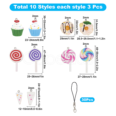 Handmade Polymer Clay Pendants CLAY-SC0001-05-1