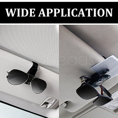 Plastic Car Eyeglasses Sunglasses Hanger Mount with Ticket Card Clip KY-WH0046-102-1