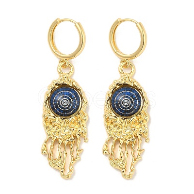 Rack Plating Brass Dangle Earrings for Women EJEW-M260-24G-1