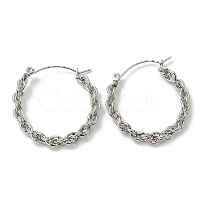 Non-Tarnish 304 Stainless Steel Hoop Earrings EJEW-K269-12G-1