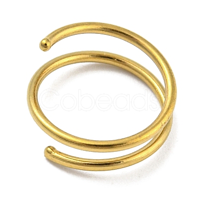 Ion Plating(IP) 316 Stainless Steel Double Nose Ring for Single Piercing AJEW-K037-04G-1