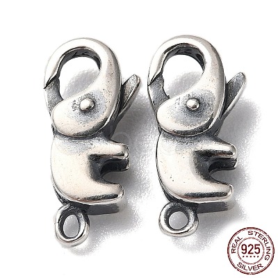 925 Thailand Sterling Silver Lobster Claw Clasps STER-D003-59A-AS-1