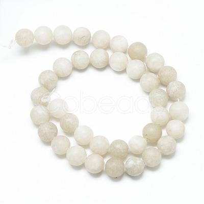 Natural White Jade Bead Strands G-R297-10mm-26-1