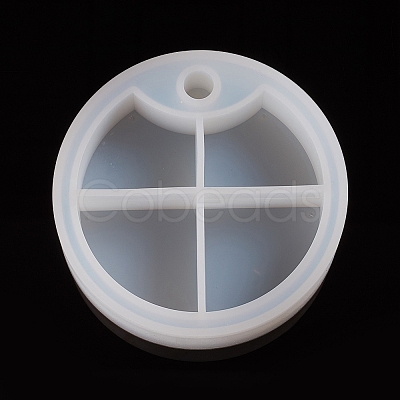 DIY 4 Compartments Round Layered Rotating Storage Box LS-AJEW-WH0022-13-1