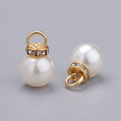 Acrylic Pearl Pendants X-IFIN-I031-02A-G-1