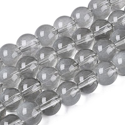 Transparent Glass Imitation Cat Eye Beads Strands GLAA-Q110-01B-02-1