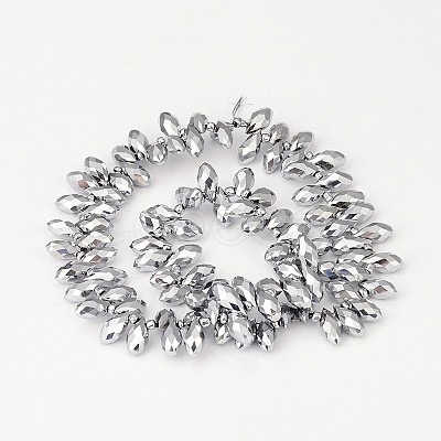 Electroplate Glass Beads Strands EGLA-J068-FP01-1