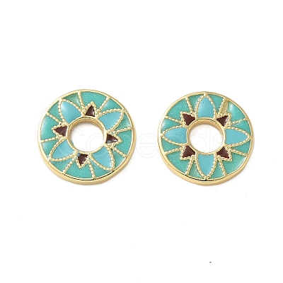 Brass Enamel Beads KK-P290-31G-02-1
