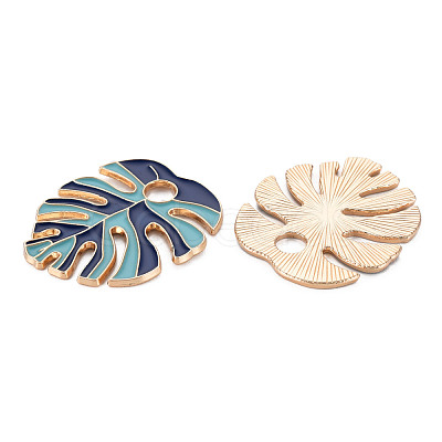 Rack Plating Alloy Enamel Pendants ENAM-T015-012B-NR-1