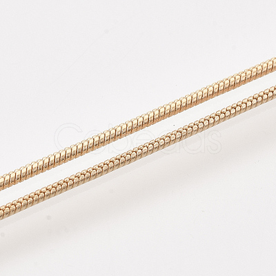 Brass Round Snake Chain Necklace Making MAK-T006-11B-KC-1