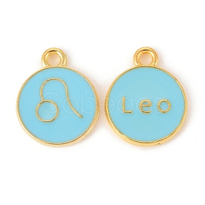 Alloy Enamel Pendants ENAM-S124-01B-16G-1
