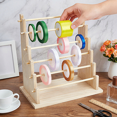 6 Layers Wood Bracelet Organizer Display Riser Stands BDIS-WH0011-10-1