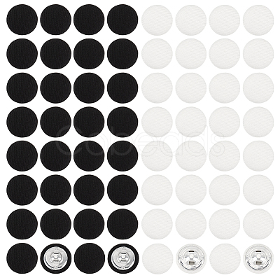 60Pcs 2 Colors Cloth Shank Buttons BUTT-GA0001-31-1