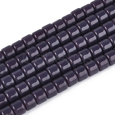 Opaque Solid Color Glass Beads Strands GLAA-N065-4x4mm-C07-1