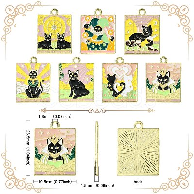 14Pcs 7 Style Alloy Enamel Pendants ENAM-CJ0005-59-1