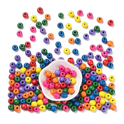 Natural Wood Beads WOOD-Q030-56-1