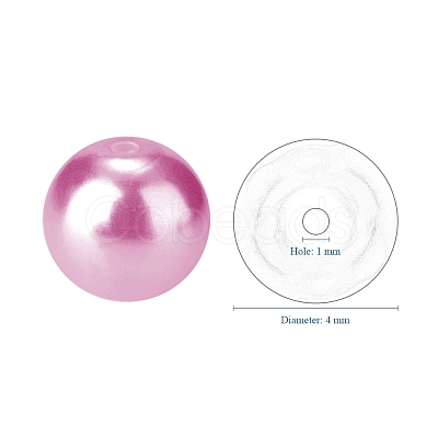 Pearlized Eco-Friendly Dyed Glass Pearl Round Bead HY-PH0002-16-B-1