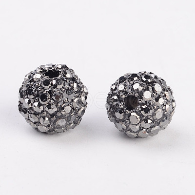 Metal Alloy Rhinestones Beads ALRI-B032-1-1