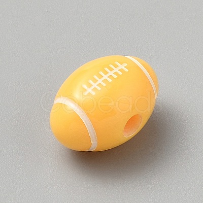 Opaque Acrylic European Beads SACR-CJC0001-34A-1