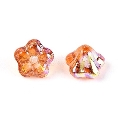 Electroplate Transparent Glass Beads Strands EGLA-N055-03A-04-1
