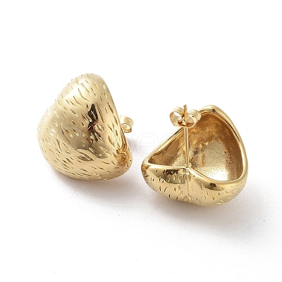 Iron Plating(IP) 304 Stainless Steel Stud Earrings for Women EJEW-D095-02G-1