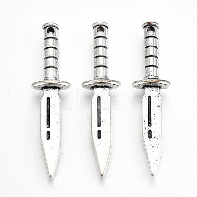 Tibetan Style Alloy Pendants X-TIBE-S323-089AS-RS-1