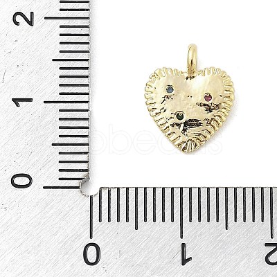 Brass Micro Pave Cubic Zirconia Charms LS-KK-S514-04A-G-1