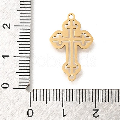 201 Stainless Steel Laser Cut Connector Charms STAS-R132-13G-1