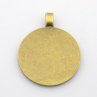Alloy Pendant Cabochon Settings PALLOY-S602-AB-LF-1
