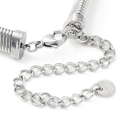 304 Stainless Steel Mesh Chain Choker Necklaces for Women NJEW-U012-03P-02-1