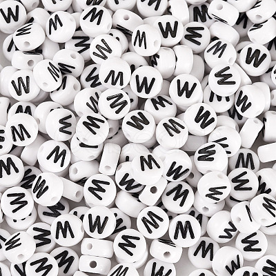 500Pcs Acrylic Beads SACR-TA0001-55W-1
