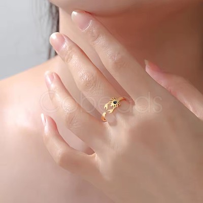 304 Stainless Steel Cuff Open Rings WGE0991-02-1