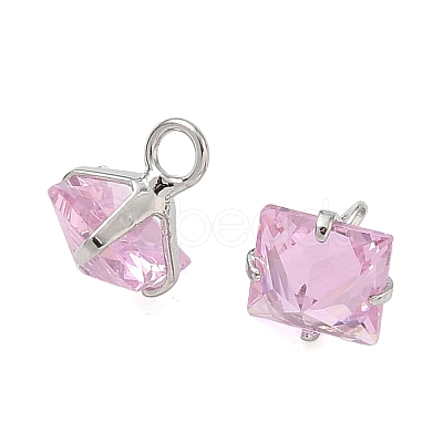 Brass Pave Cubic Zirconia Charms CU-CBABEB3-05P-03-1