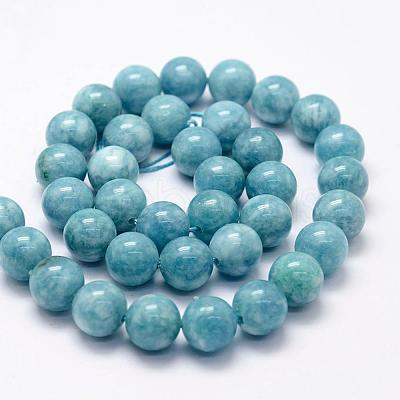 Natural White Jade Imitation Amazonite Beads Strands G-F364-16-8mm-1
