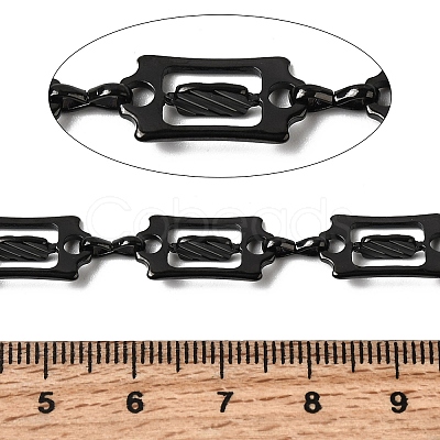 304 Stainless Steel Rectangle Link Chains CHS-Z007-17B-1