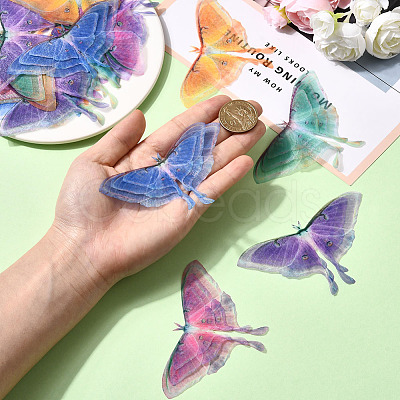 20Pcs 5 Colors Cloth Simulation Gauze Butterfly Ornament Accessories DIY-SP0005-69-1