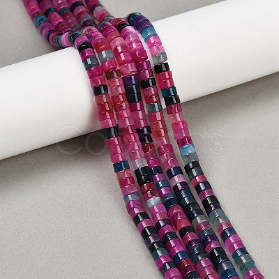 Dyed Natural Agate Beads Strands G-U030-B01-03-1