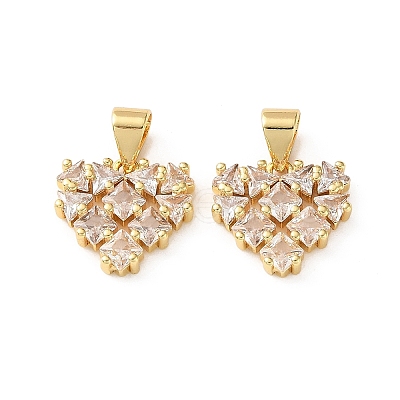Brass Micro Pave Cubic Zirconia Charms CU-CBA03AF-18A-02-1