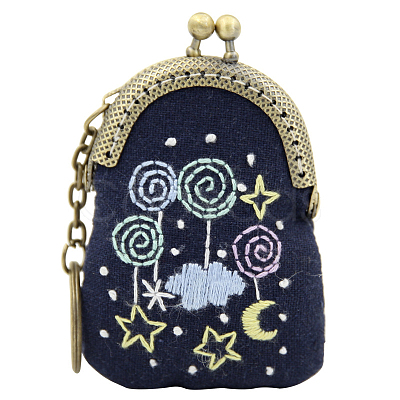 DIY Kiss Lock Coin Purse Embroidery Kit SENE-PW0003-066I-1