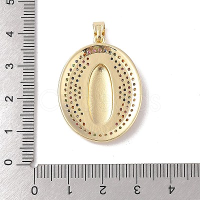 Brass Cubic Zirconia Pendants KK-Z050-29G-02-1