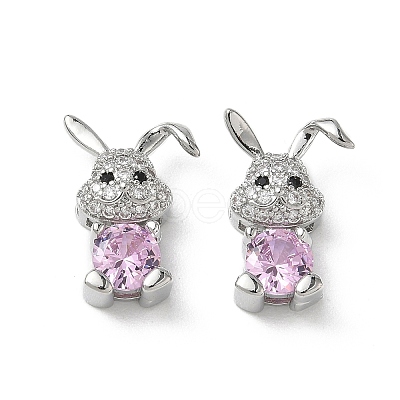 Brass Micro Pave Mixed Color Cubic Zirconia Pendants KK-A299-07P-1
