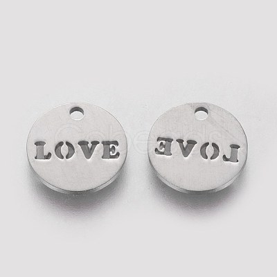 Non-Tarnish 304 Stainless Steel Charms STAS-Q201-T052-1