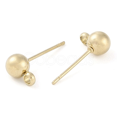 Ion Plating(IP) 304 Stainless Steel Stud Earring Findings STAS-P366-95C-G-1