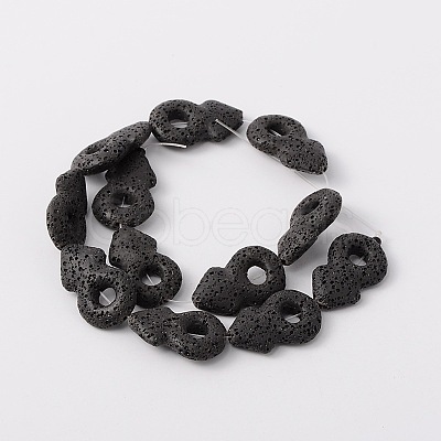 Synthetic Lava Rock Bead Strands G-N0093-18-1