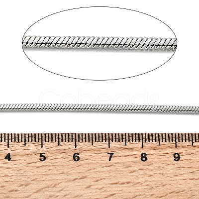304 Stainless Steel Square Snake Chains STAS-L306-06A-P-1